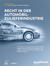 Broschüre Recht in der Automobilzulieferindustrie